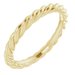 18K Yellow 3 mm Skinny Rope Band Size 7