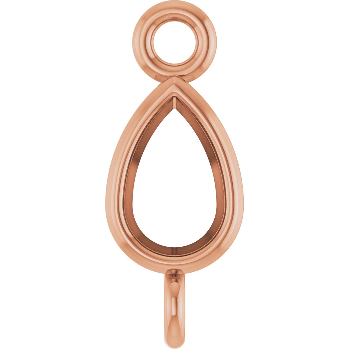 Pear Bezel-Set Link