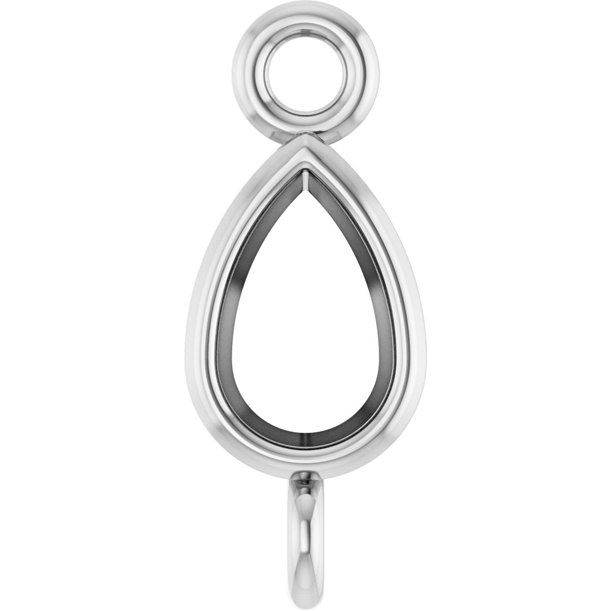 Pear Bezel-Set Link