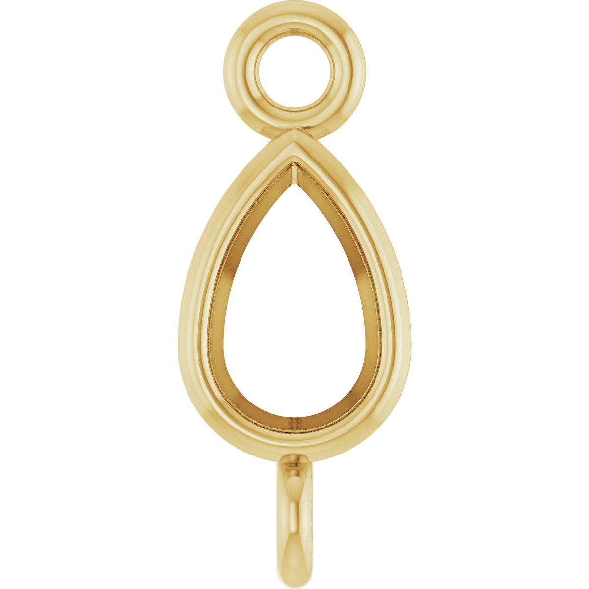Pear Bezel-Set Link