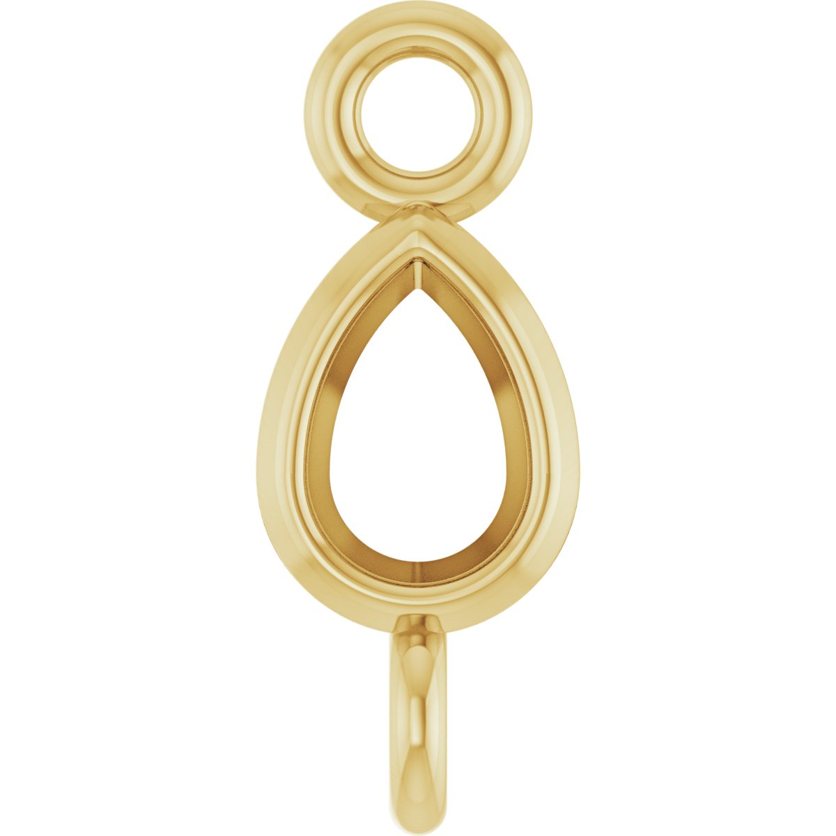 Pear Bezel-Set Link