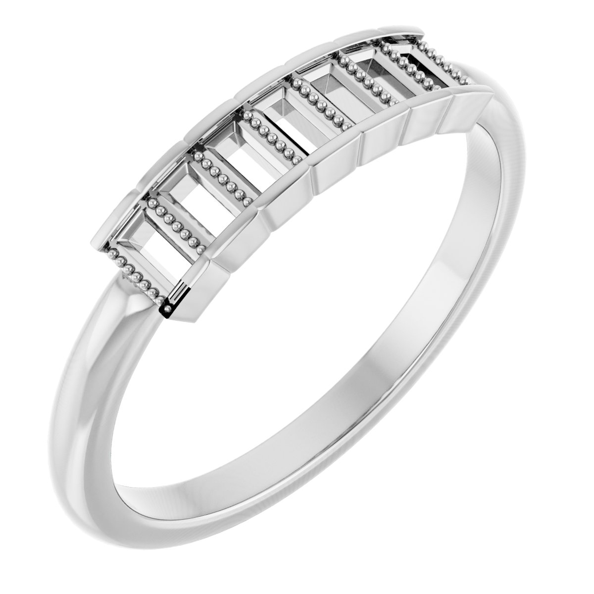 14K White 1/4 CTW Diamond Stackable Ring