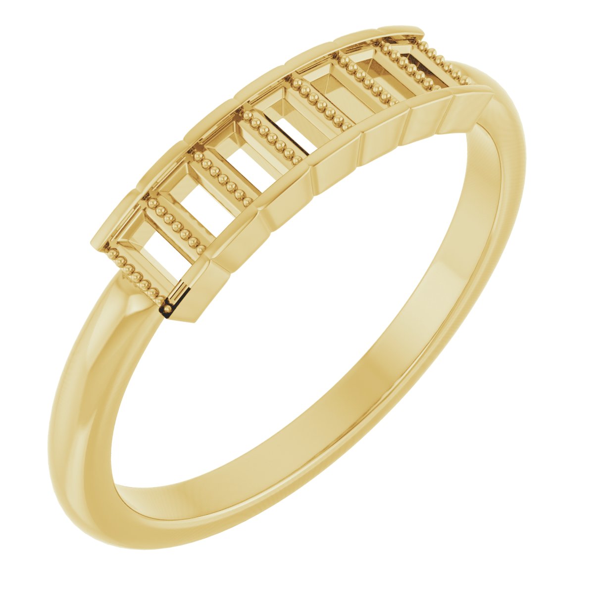 14K Yellow 1/4 CTW Natural Diamond Stackable Ring