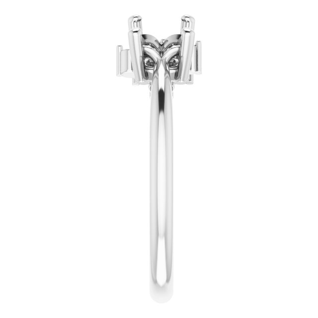8x5 mm Pear Ring Mounting view 4