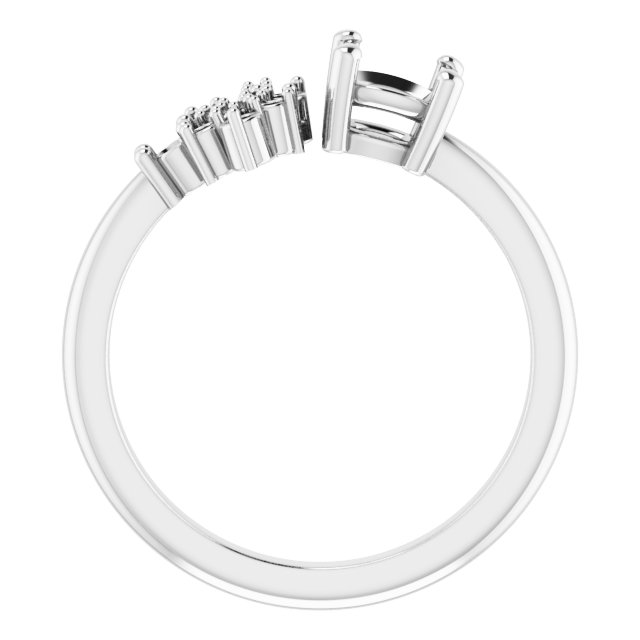 8x5 mm Pear Ring Mounting view 2