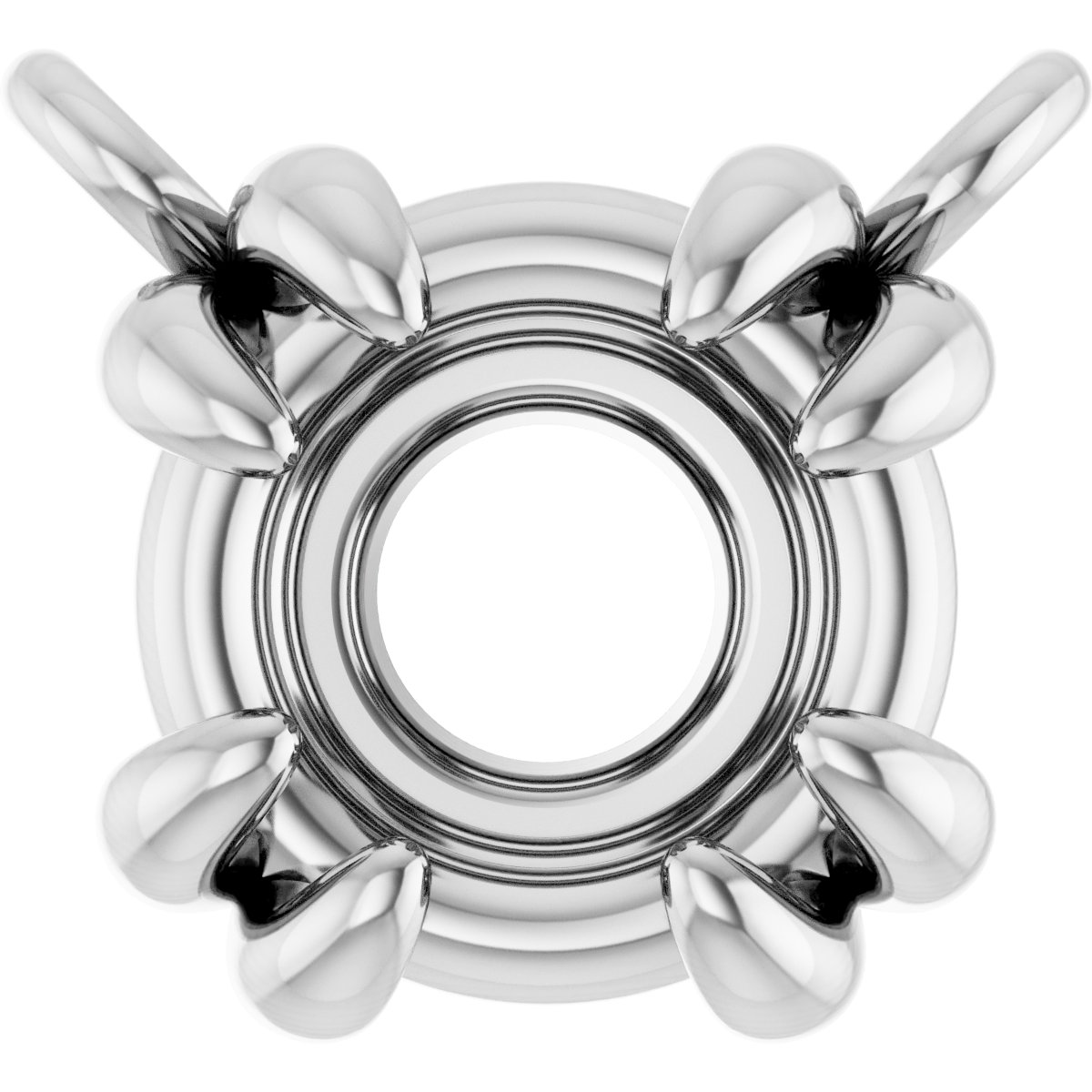 Double-Claw Solitaire Necklace Center