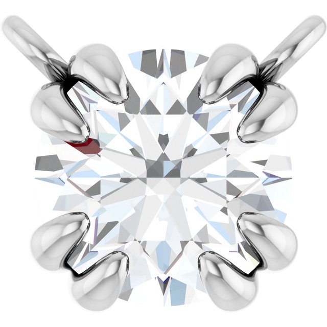 14K White 1/2 CTW Lab-Grown Diamond Necklace Center
