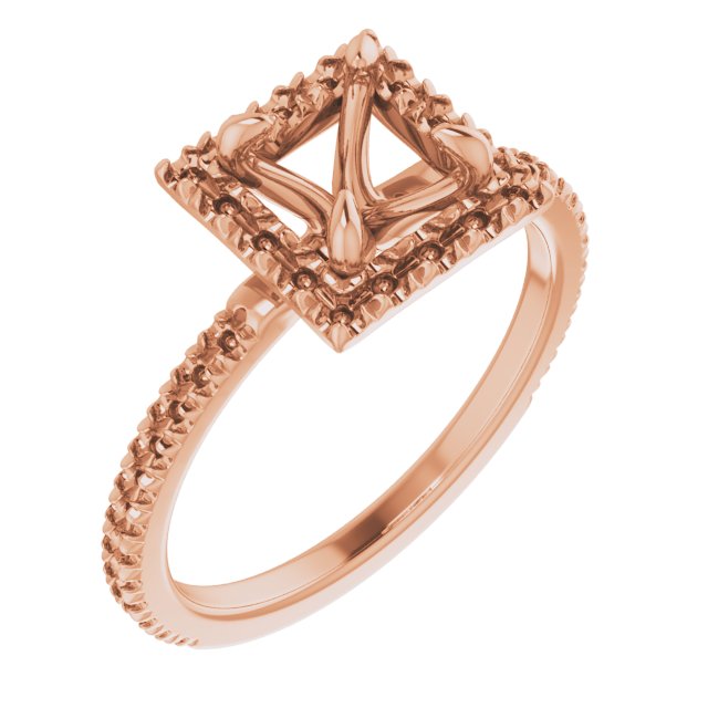 Claw-Prong French-Set Halo-Style Engagement Ring or Band
