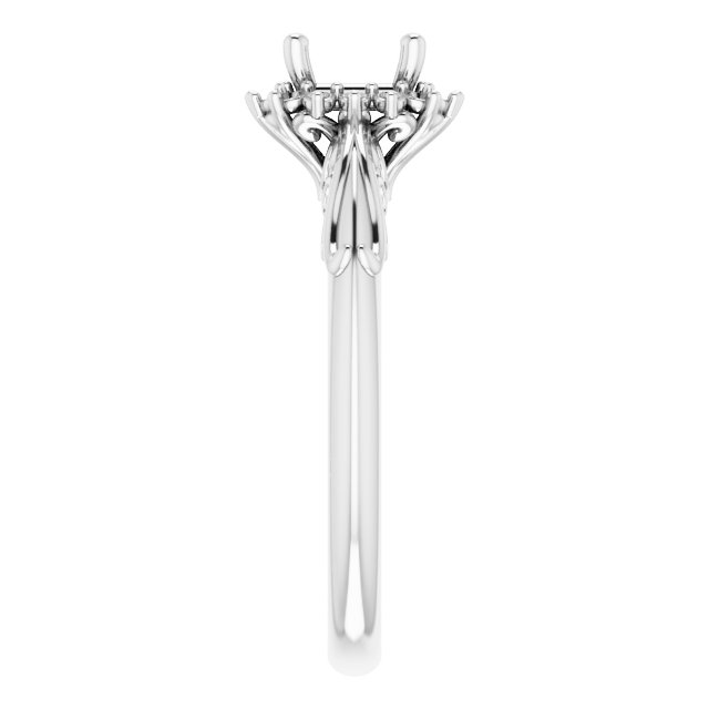10 mm Square Engagement Ring Mounting view 4