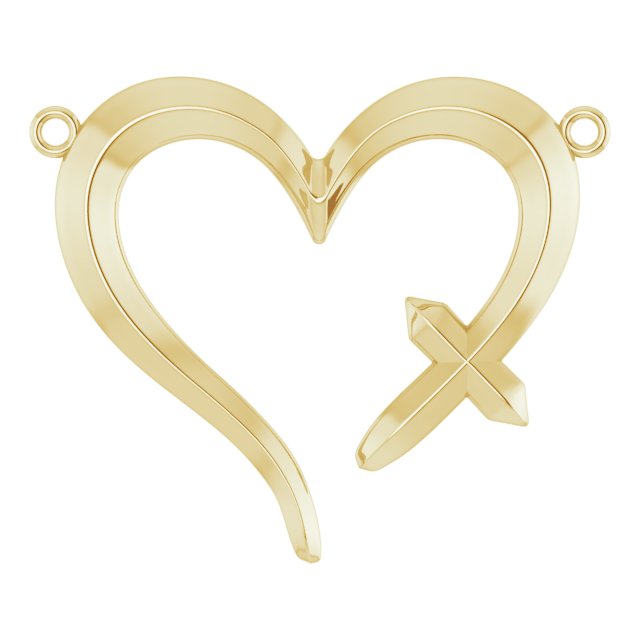 Cross & Heart Necklace or Center