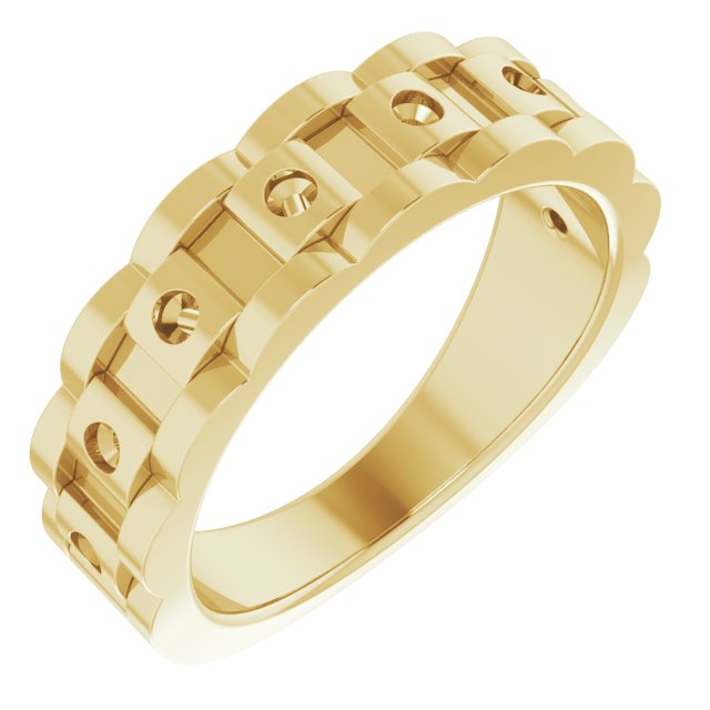 Accented Chain Link Ring