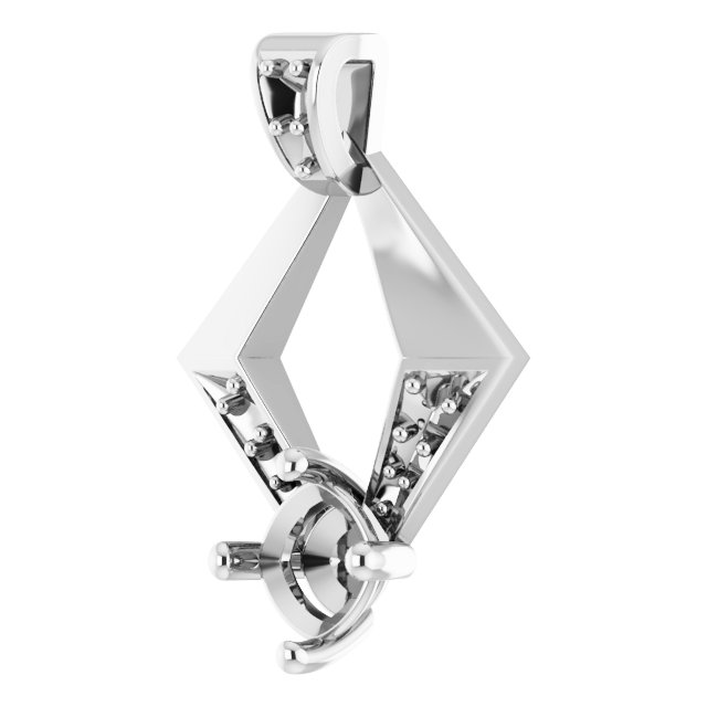 8x5 mm Pear Pendant Mounting view 2