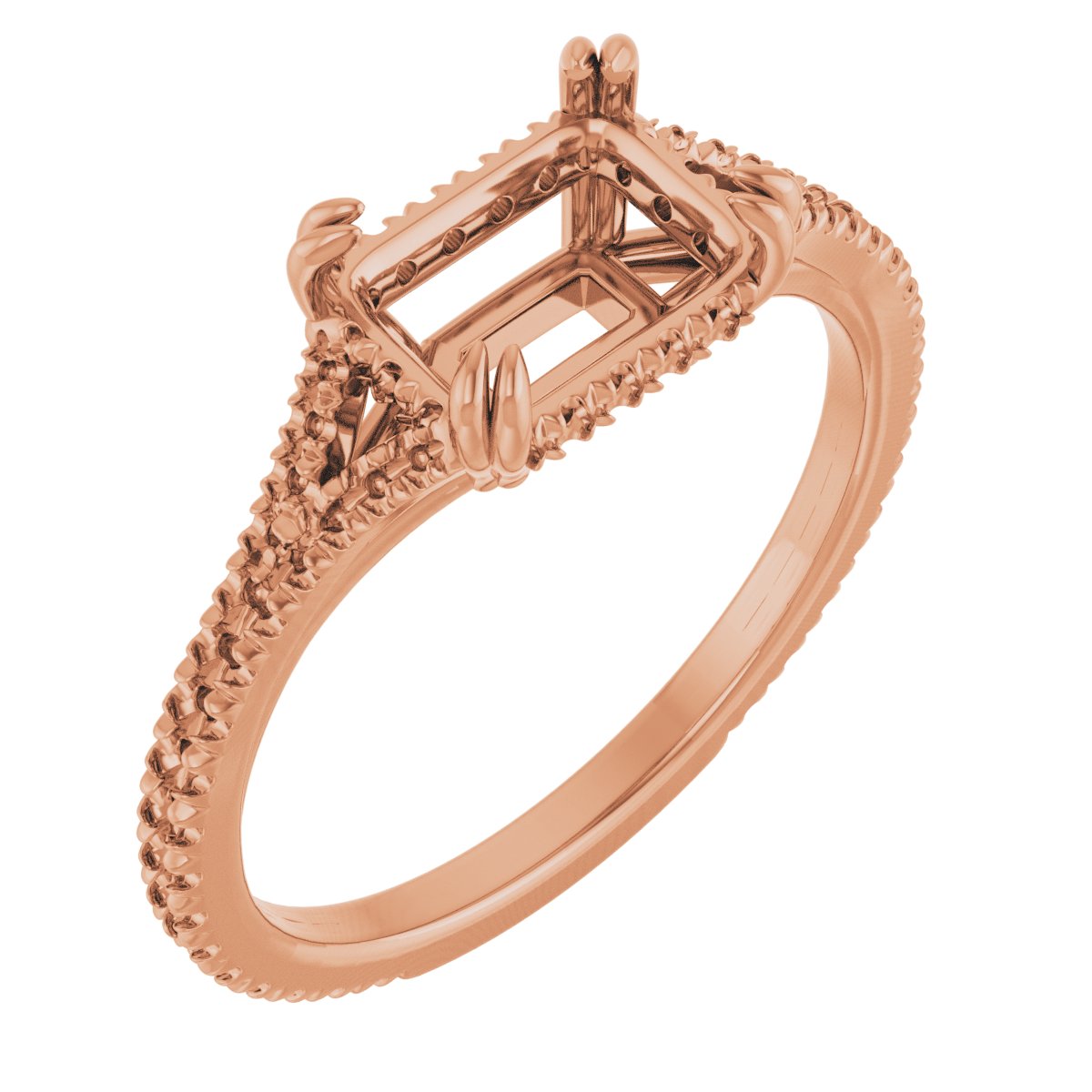 French-Set Accented Engagement Ring or Band