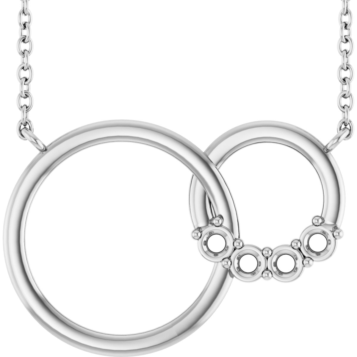 Family Interlocking Circle Necklace or Center