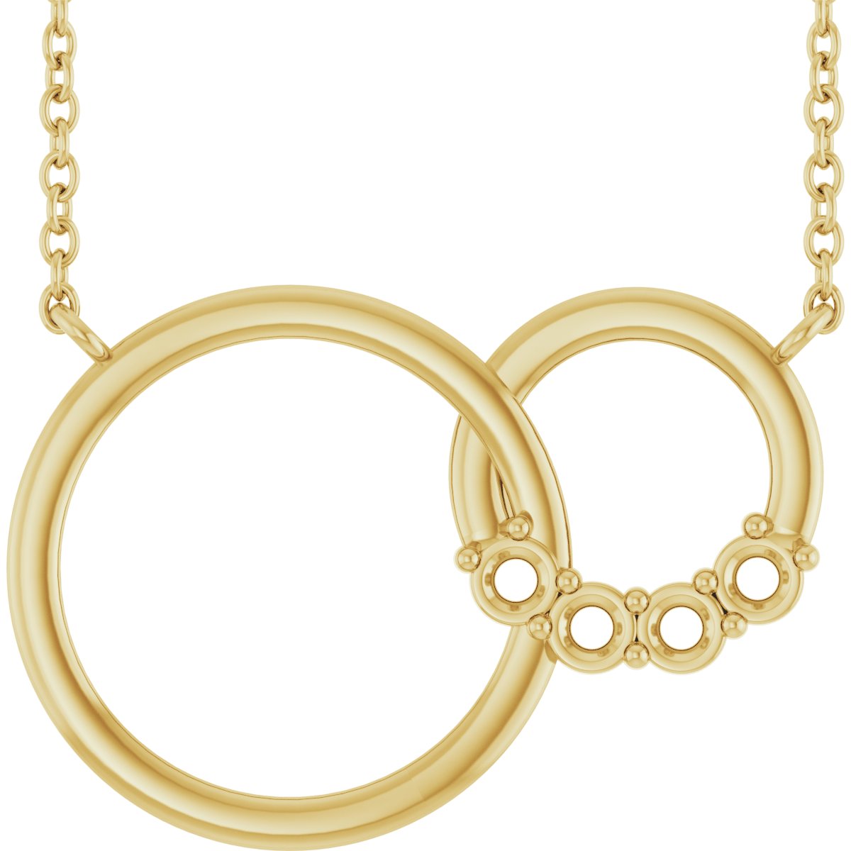 Family Interlocking Circle Necklace or Center