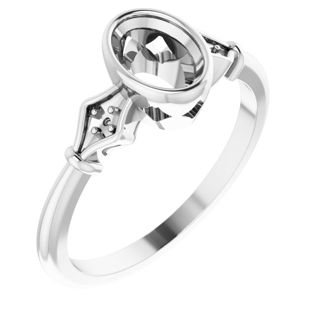Bezel-Set Accented Engagement Ring or Band