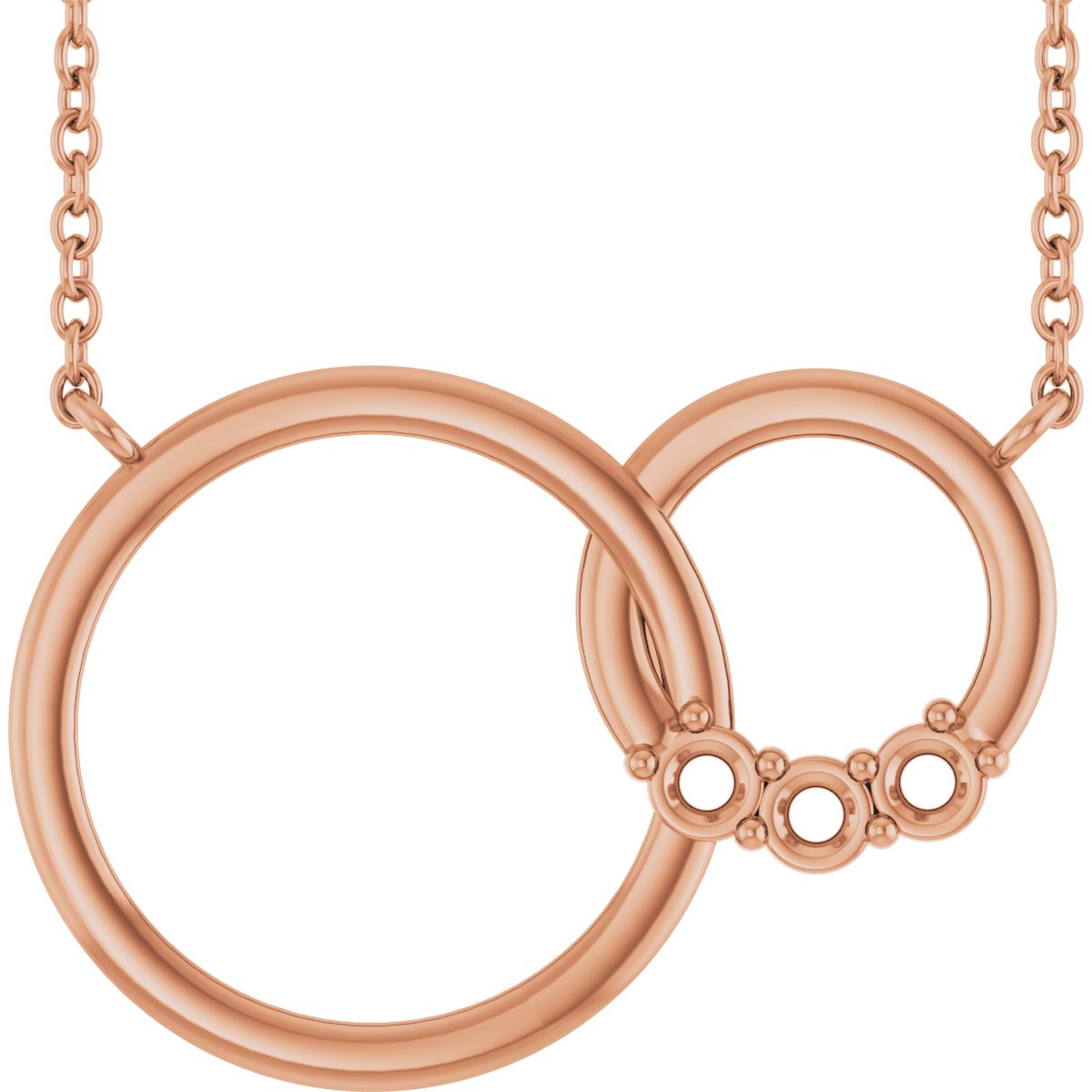 Family Interlocking Circle Necklace or Center