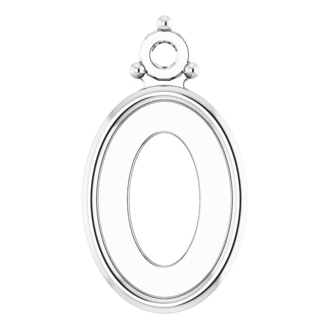 Oval Accented Cabochon Setting