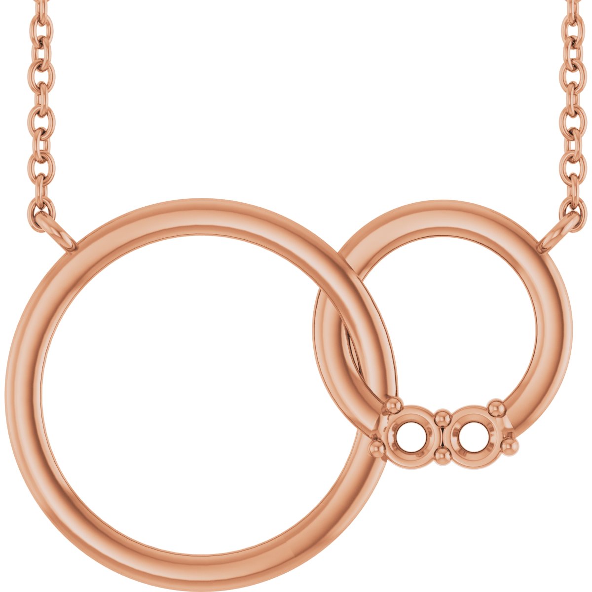 Family Interlocking Circle Necklace or Center