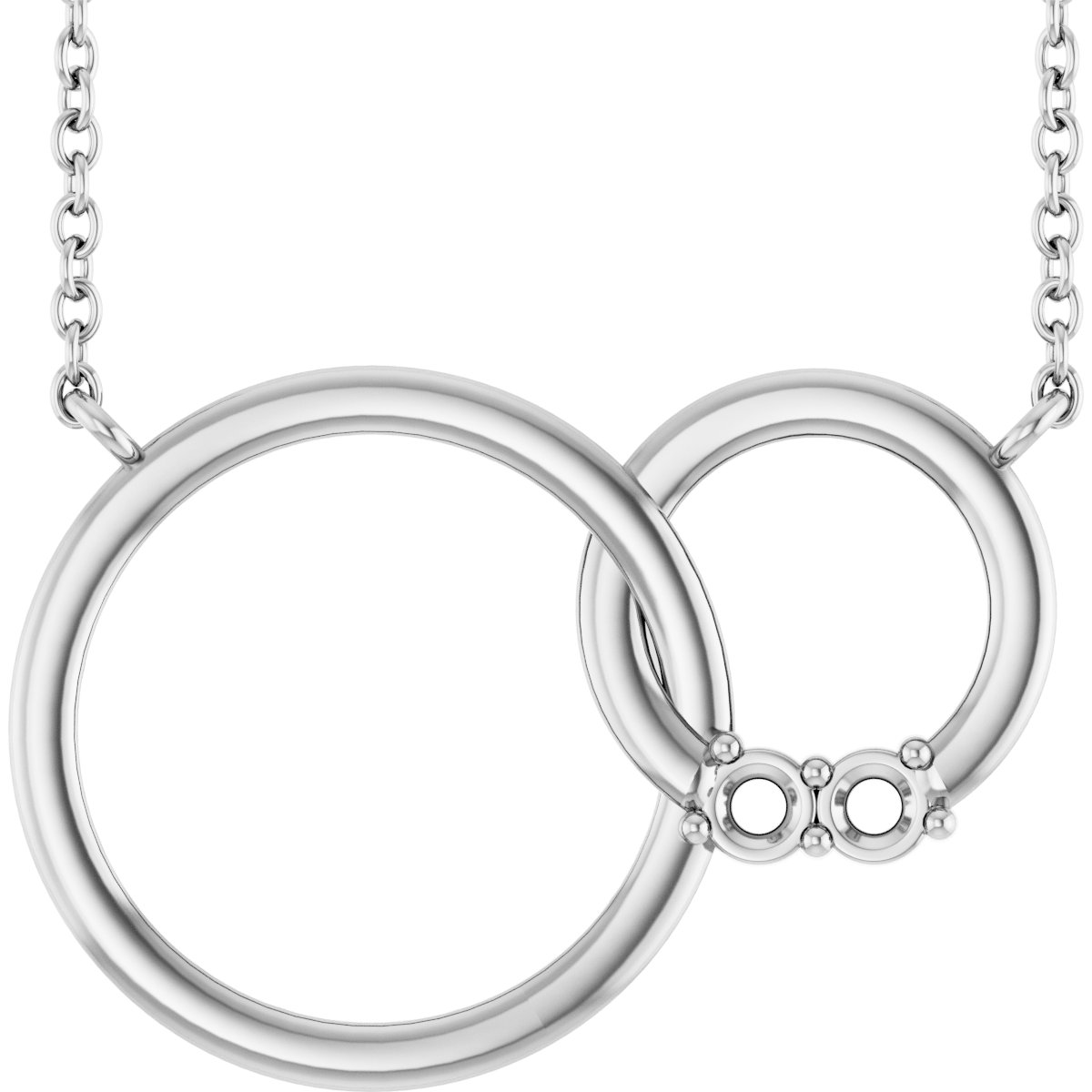 Family Interlocking Circle Necklace or Center