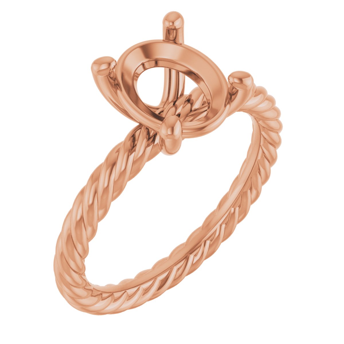 Solitaire Rope Engagement Ring