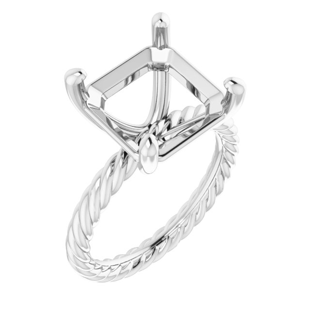 Solitaire Rope Engagement Ring