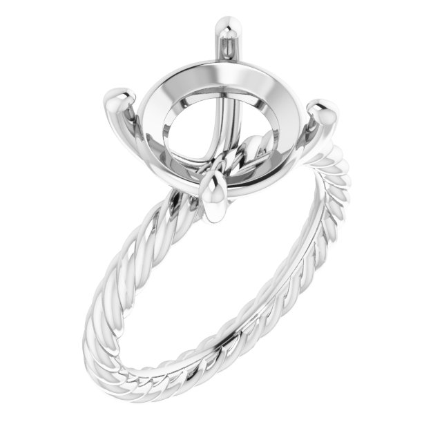 Solitaire Rope Engagement Ring