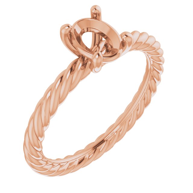 Solitaire Rope Engagement Ring