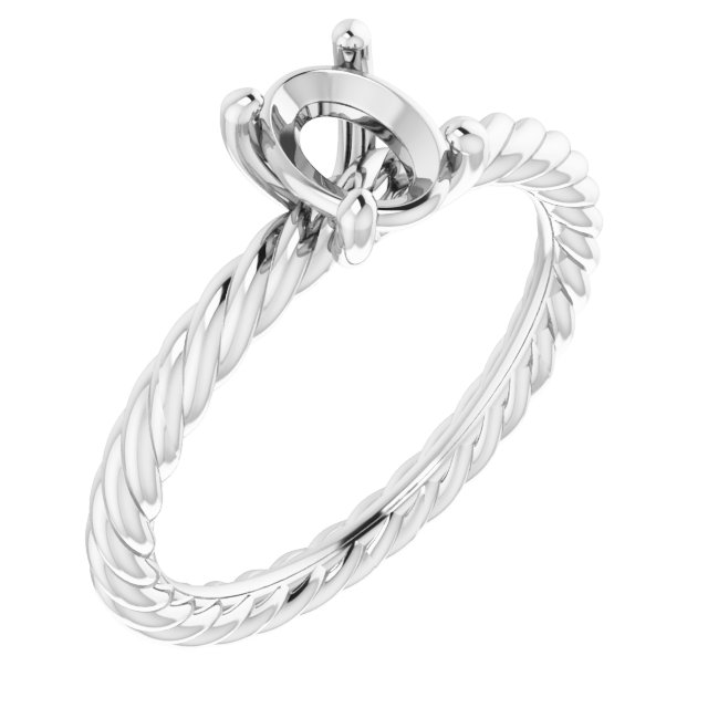 Solitaire Rope Engagement Ring