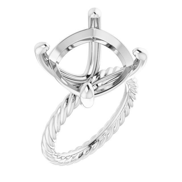 Solitaire Rope Engagement Ring