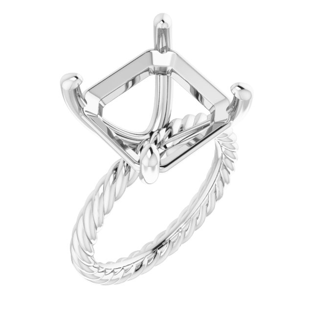 Solitaire Rope Engagement Ring