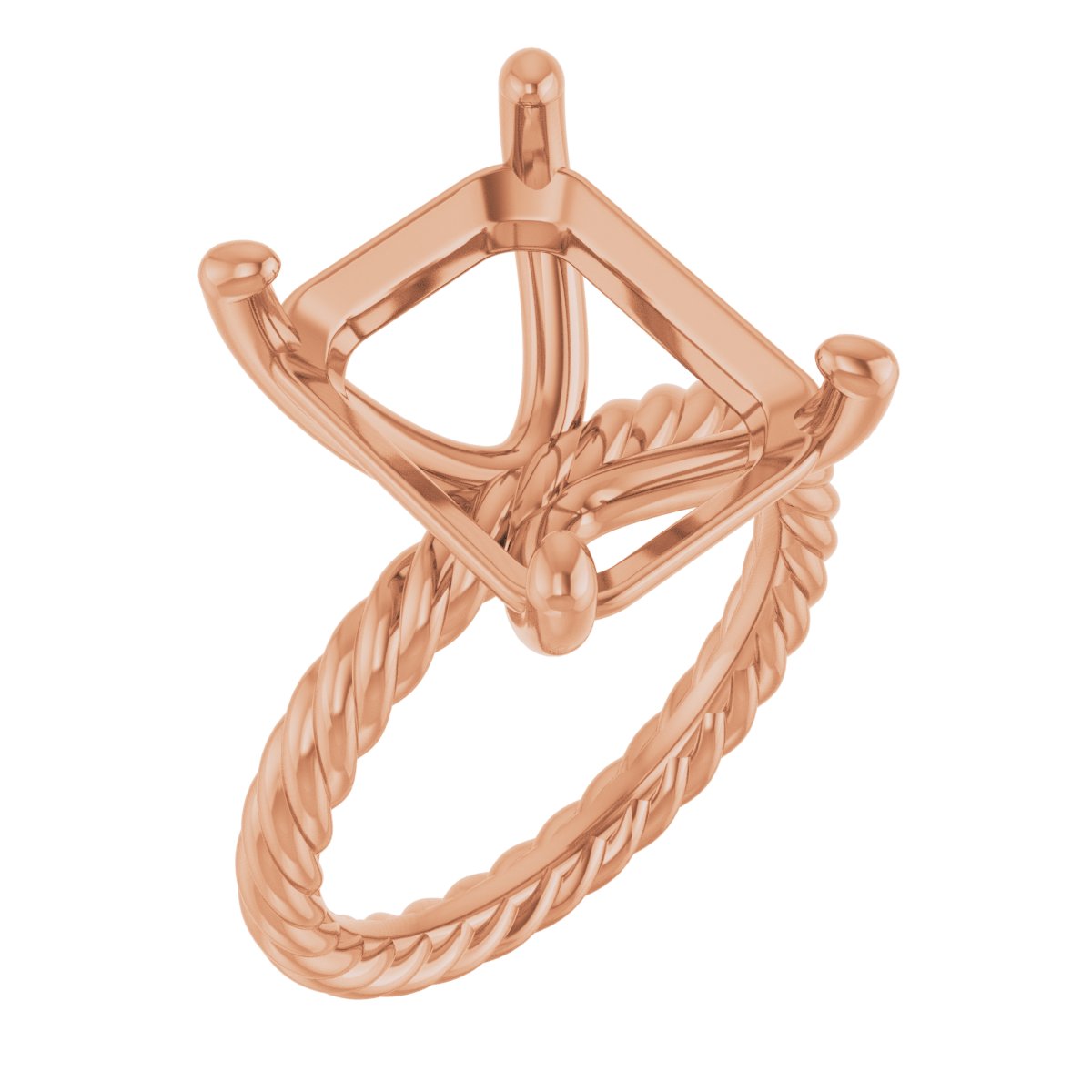 Solitaire Rope Engagement Ring
