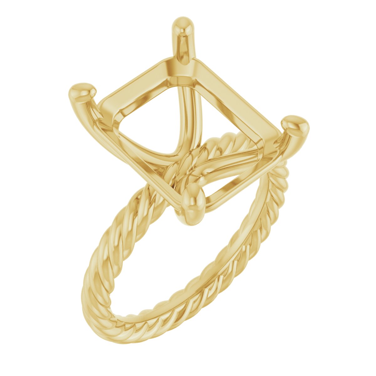 Solitaire Rope Engagement Ring