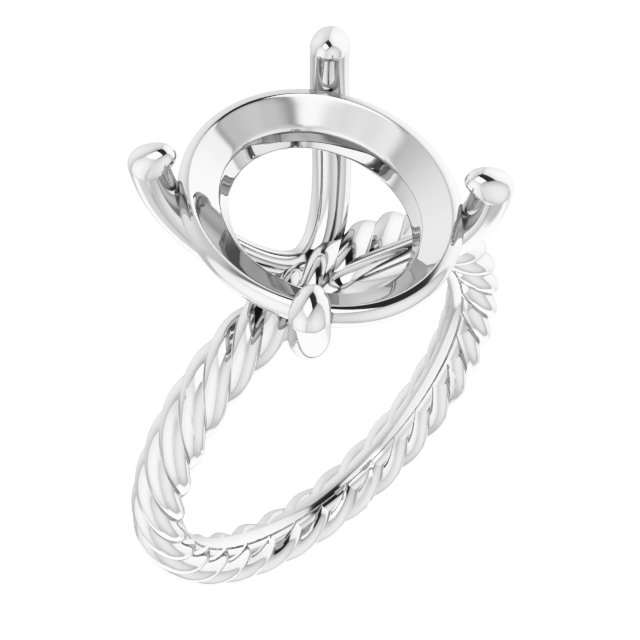 Solitaire Rope Engagement Ring