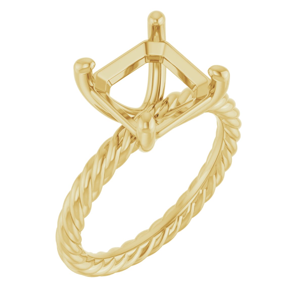 Solitaire Rope Engagement Ring