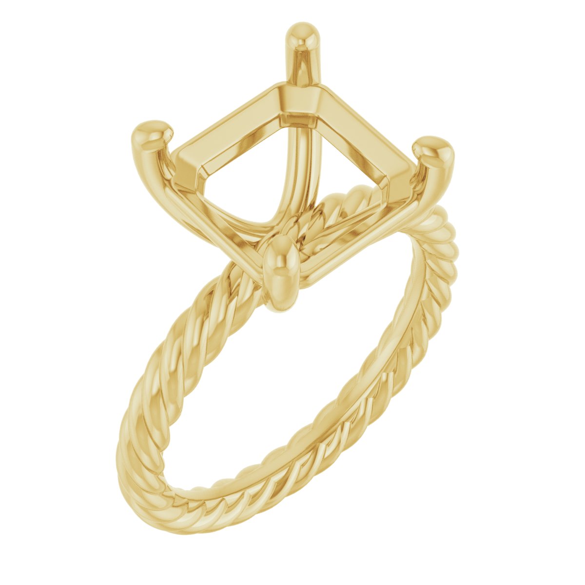 Solitaire Rope Engagement Ring