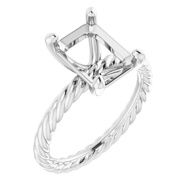 Solitaire Rope Engagement Ring