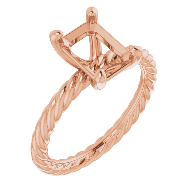 Solitaire Rope Engagement Ring
