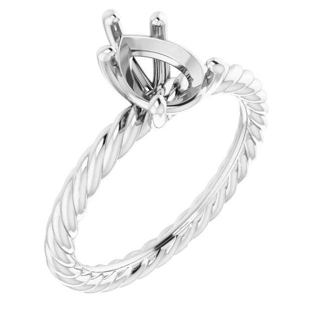 Solitaire Rope Engagement Ring