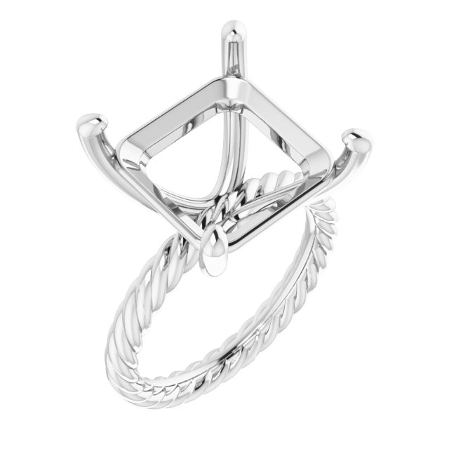Solitaire Rope Engagement Ring