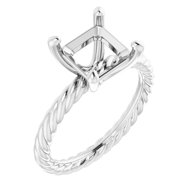 Solitaire Rope Engagement Ring