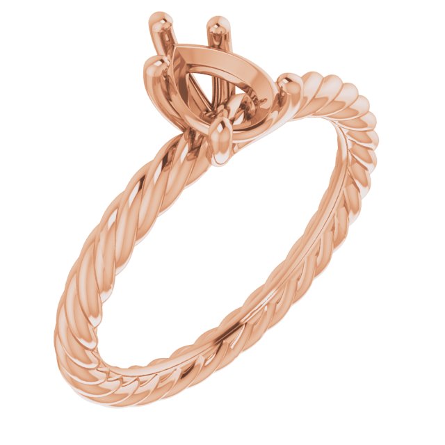 Solitaire Rope Engagement Ring