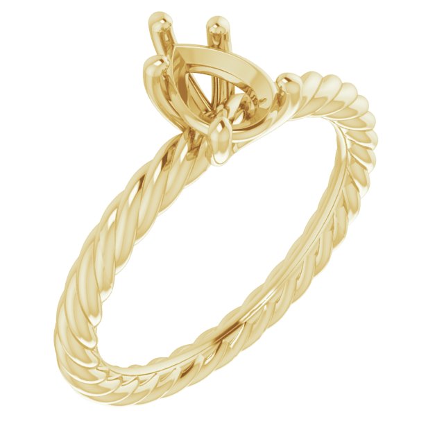Solitaire Rope Engagement Ring