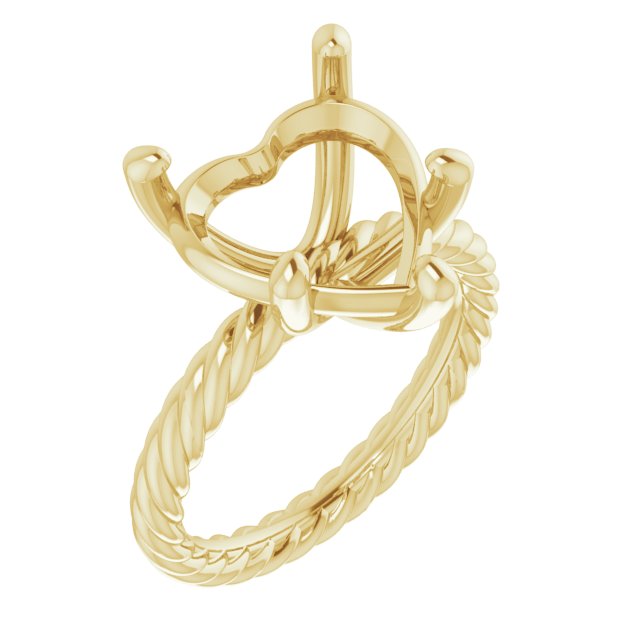 Solitaire Rope Engagement Ring