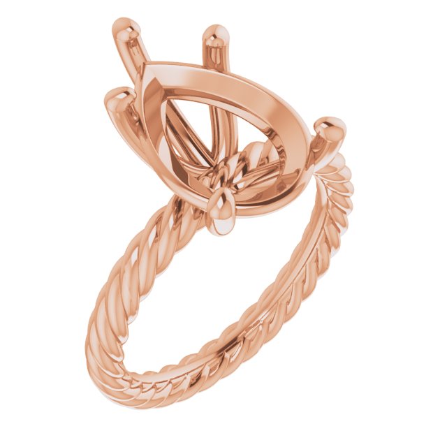 Solitaire Rope Engagement Ring