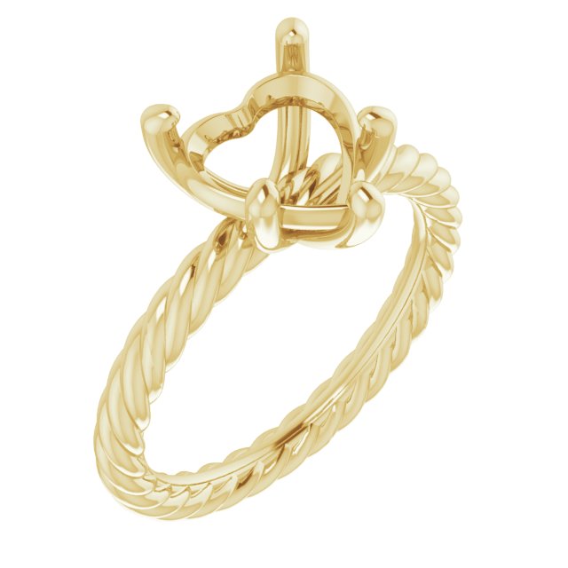 Solitaire Rope Engagement Ring