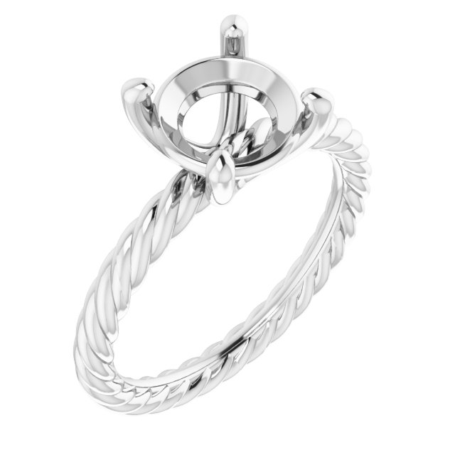 Solitaire Rope Engagement Ring