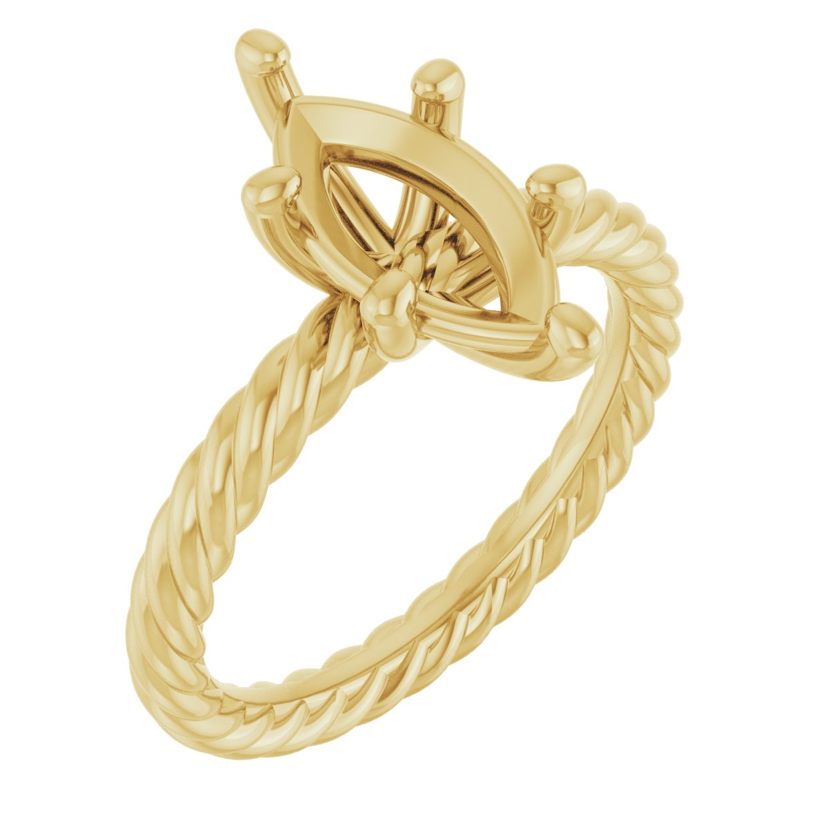 Solitaire Rope Engagement Ring