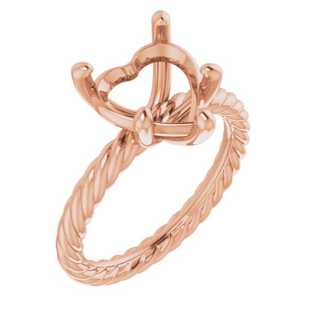 Solitaire Rope Engagement Ring