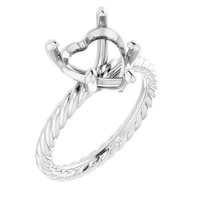 Solitaire Rope Engagement Ring